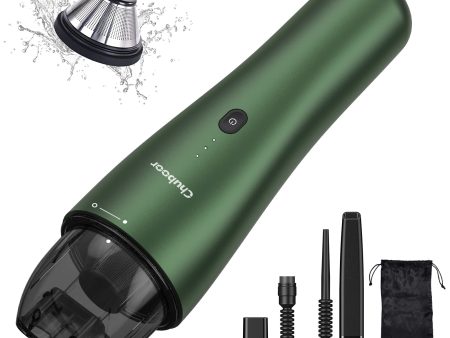 Chuboor Portable Cordless Handheld Vacuum Cleaner, 6000Pa Suction Power, Ultra-Light Weight 1.4lbs, USB Charge, Mini Vacuum for Car and Home （Green） For Sale