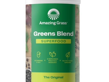 Amazing Grass Greens Blend Superfood: Super Greens Powder Smoothie Mix for Boost Energy ,with Organic Spirulina, Chlorella, Beet Root Powder, Digestive Enzymes & Probiotics, Original, 60 Servings on Sale