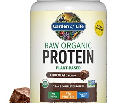 Organic Vegan Chocolate Protein Powder - Garden of Life – 22g Complete Plant Based Raw Protein & BCAAs plus Probiotics & Digestive Enzymes for Easy Digestion, Non-GMO Gluten-Free, Lactose Free 1.5 LB Hot on Sale