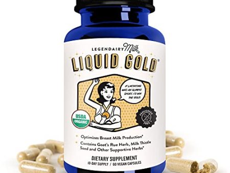 Legendairy Milk Liquid Gold Lactation Supplement, Organic Goat s Rue Lactation Support with Milk Thistle, Shatavari, Fennel, Alfalfa and Anise, Breastfeeding Supplements, 60 Vegan Capsules Online now