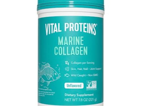 Vital Proteins Marine Collagen Peptides Powder Supplement for Skin Hair Nail Joint - Hydrolyzed Collagen - 12g per Serving - 7.8 oz Canister Online now