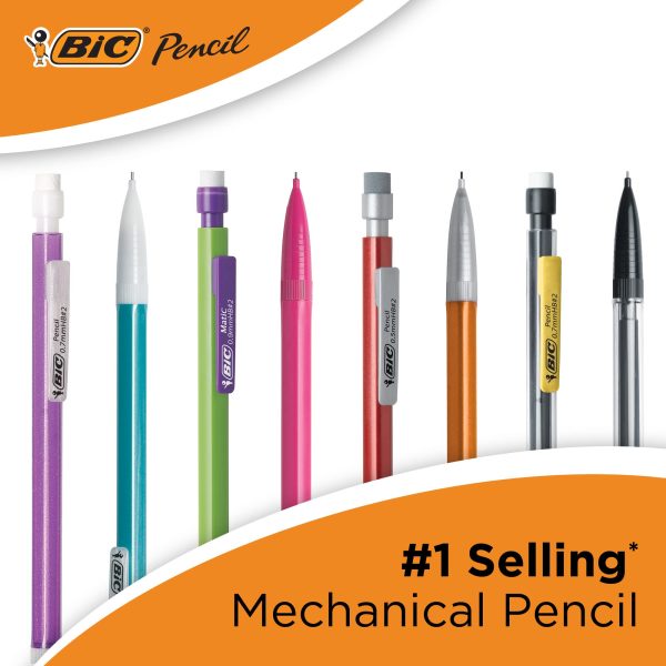 BIC Xtra-Smooth Mechanical Pencils With Erasers, Medium Point (0.7mm), 10-Count Pack, Mechanical Pencils for School or Office Supplies (MPP101-BLK) Sale