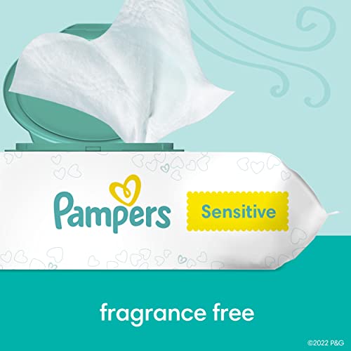 Pampers Sensitive Baby Wipes - Baby Wipes Combo, 84 Count (Pack of 12), Water Based, Hypoallergenic and Unscented (Packaging May Vary) Online Sale