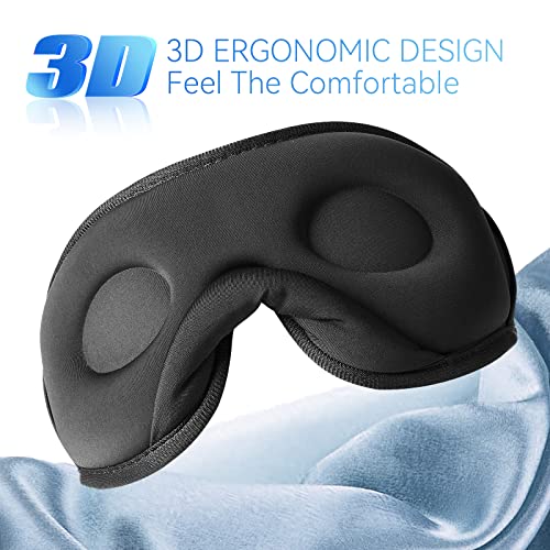 Sleep Headphones, Bluetooth 5.0 Wireless 3D Eye Mask, Lightimetunnel Washable Sleeping Headphones for Side Sleepers With Adjustable Ultra Thin Stereo Speakers Microphone Hands Free for Insomnia Travel Online