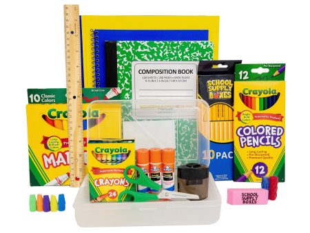 Back to School Supply Box Grades K-5 - School Supply Kit Back to School Essentials - 32 Pieces Discount